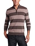 IMAGE OF Williams Cashmere Men's Mock Neck Stripe Sweater, Brown Combo, Medium