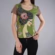 Jessie G. Women's Printed Scoop Neck Tee - Small