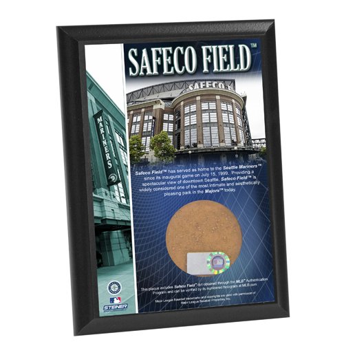 MLB Seattle Mariners Safeco Field 4x6-Inch Game Used Dirt Plaque Photomint