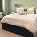 Utopia Bedding Bed Ruffle - Easy Fit with 15 Inch Tailored Drop - Hotel Quality, Shrinkage and Fade Resistant (Twin, Black)