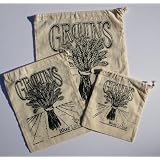 Blue Lotus Set of Small, Medium and Large Produce Bags - Grains by Blue Lotus