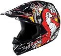 HJC Ness Youth Boys CL-X5NY Motocross Motorcycle Helmet - Color: MC-1 Black/Red/Silver, Size: Small
