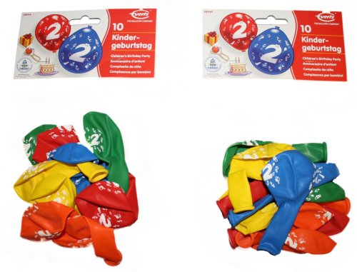 Imagen principal de Everts 48944  - 2 x 10 globos de cumpleaños 