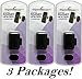 CyonGear Brand Retail Packaged Universal Cell Phone / GPS / MP3 Magnetic Car Dash Mount Holder - Black [3 PACK]