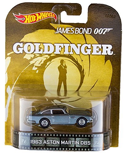 1963 Aston Martin DB5 James Bond 007 "GoldFinger" Hot Wheels 2015 Retro Series 1/64 Die Cast Vehicle