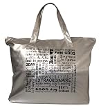 Caroline Lisfranc - Sac week end argent texte