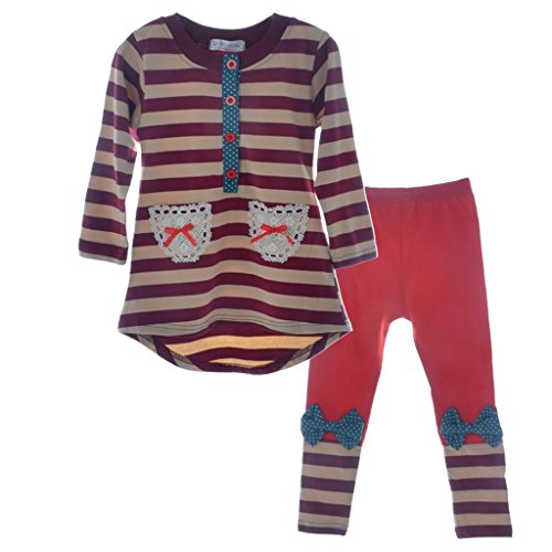 Waboats Winter Kids Girls Cartoon Printed Long Sleeve Top & Pant