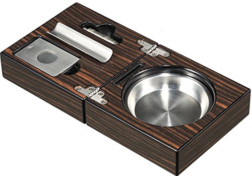 Visol vash704 bremen cigar ashtray with cigar cutter an…