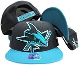 San Jose Sharks Black Out Two Tone Snapback Adjustable Plastic Snap Back Hat/Cap