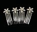 Crystal Flower Small Hair Combs (Pack of 4 pieces) HC 6041