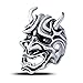EVBEA® Mens Adjustable Jewelry Vintage Gothic Cool Biker Statement Big Rage Skull Rings with Special Teeth and Cow Horn for Men (Size 7 to 15)
