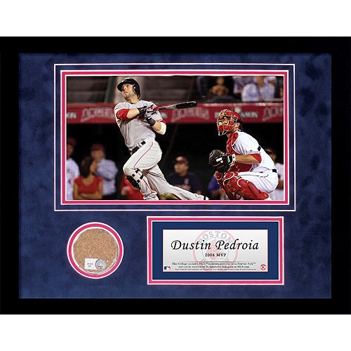 Steiner Sports MLB Steiner Sports Boston Red Sox 08 Am League MVP Dustin Pedroia Mini Fenway Park Dirt Collage, Single
