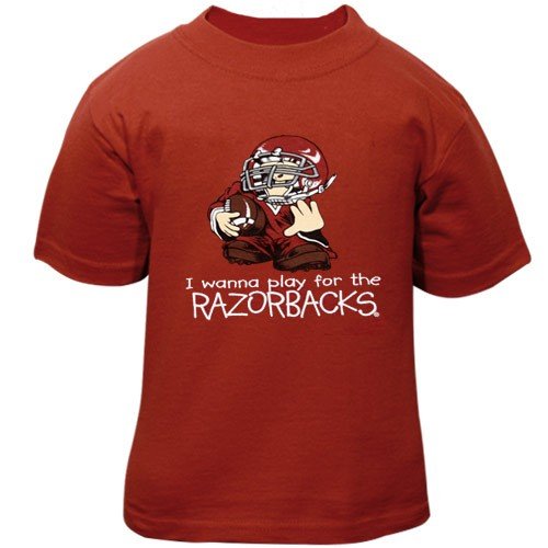 Arkansas Razorbacks Cardinal Toddler I Wanna Play T-shirt