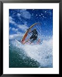 Wind Surfing at Kanaha Beach, HI Photography Framed Art Poster Print, 25x31