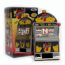 Burning 7's Slot Machine Bank with Spinning Reels