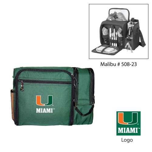 Miami Hurricanes NCAA Malibu Insulated Pack (Hunter Green) (Embroidered Logo)