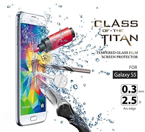 Caseguru® Galaxy S5 Screen Protector World's Best Japanese PET 9H Glass Samsung Galaxy S5 Premium Tempered Glass Screen Protector (9H Hardness 0.33mm 2.5D) Ultra HD Clear Maximum Touchscreen Accuracy