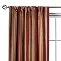 Home Chenille Window Panel - Red/Gold