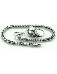 .925 Sterling Silver Snake Chain + Clasp Trollbeads Style 8.7" Compatible with Pandora Chamilia Troll Beads