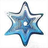 Iron Stop 1295-6-26 Classic Star David Spinner Wind Chime, Lt