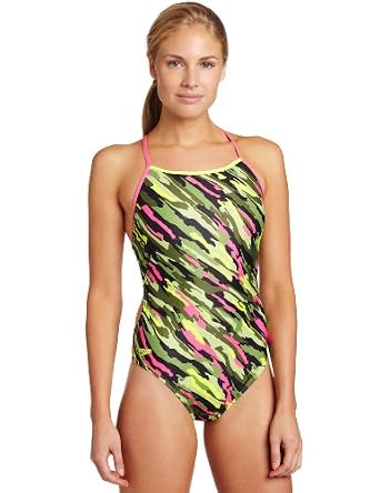 Speedo Women's Flipturns Blamo Camo Endurance Lite Super Back Performance Swimsuit