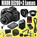 Nikon D5200 24.1 MP CMOS Digital SLR with 18-55mm f/3.5-5.6 AF-S DX VR NIKKOR Zoom Lens (Black) + EN-EL14 Replacement Lithium Ion Battery w/ External Rapid Charger + 16GB SDHC Class 10 Memory Card + 52mm Wide Angle / Telephoto Lens + 52mm 3 Piece Filter Kit + Mini HDMI Cable + Carrying Case + Full Size Tripod + External Flash + SDHC Card USB Reader + Memory Card Wallet + Deluxe Starter Kit DavisMAX Bundle