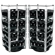 2 Revolving Earring Display Racks 100 Hanging Cards New