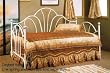 White Metal Day Bed With Floral Finials