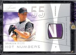 04 Flair Hot Numbers Brandon Webb Jersey Card 32/50