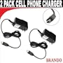 Set of 2 Travel chargers for your Blackberry 7210, 7230, 7250, 7270, 7280, 7290