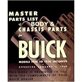 1946 1947 1948 1949 1950 BUICK Parts Book List Catalog by General Motors