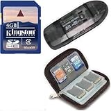 Kingston 4GB SDHC Secure Digital Memory Card with Bonus SD Memory Card Read ....