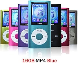 Lonve Music Player 16GB MP4/MP3 Player Blue 1.81'' Screen MP4 Music/Audio/Media Player with FM Radio