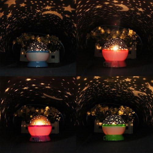 New Rotation Star Sky Romantic Room Light Lamp Night Projector