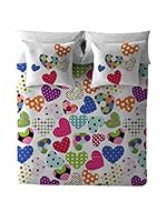 COSTURA Juego De Funda Nórdica Pop Heart (Blanco)