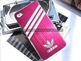 〆iPhone4S/4ハードケース/adidas/アディダス/アルミ削りだし風カバー★濃いピンク