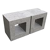 森ブロック工業(株) 150ウインドーブロック ダークグレー コーナー型
