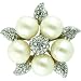 Pugster Faux Pearl Star Studded Brooch