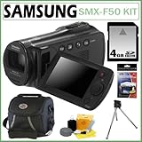 Samsung SMX-F50 with 65x Zoom Digital Camcorder in Black + 4GB Accessory Ki ....