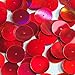 Round Flat Sequin 20mm Center Hole Red Lazersheen Rainbow Reflective Metallic. Couture Paillettes. Made in USA