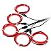 SOLMORE 5 X 1 Metre EL Wire Neon Glowing Strobing Light Waterproof LED Strip Electroluminescent Wire Kit for Halloween Party Xmas Indoor Outdoor Decoration (Red)