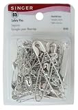 Singer Assorted Safety Pins, Multisize, 65-Count