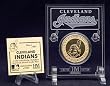 Cleveland Indians 24KT Gold Coin in Archival Etched Acrylic Coins - MLB Baseball