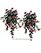 TWO 36" Artificial Bougainvillea Hanging Flower Bushes, with No Pot,