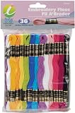 Iris 36-Pack Embroidery Floss Pack, 8m, Pastel Colors