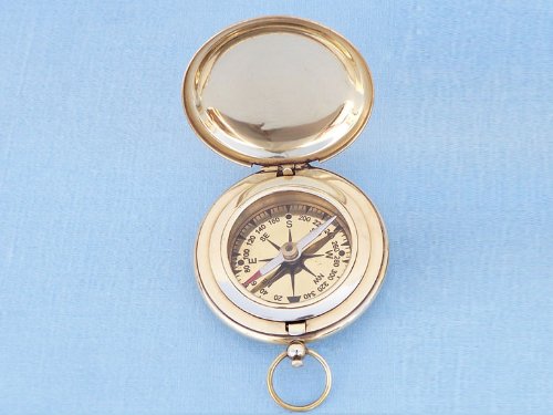 Captain's Brass Push Button Compass 3
