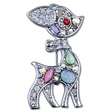 Pugster Cute Silver Baby Deer Brooches And Pins