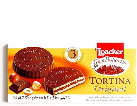 Loacker Tortina Original Hazelnut Cookies 2.22 oz each (4 Items Per Order)