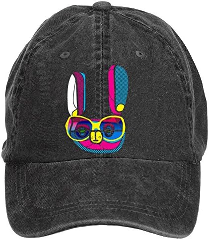 yonghui77 Unisex Rabbit with Glasses Baseball Cap Hats