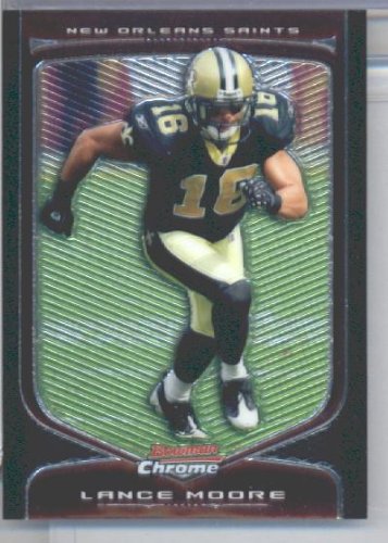 2009 Bowman Chrome Football Card #83 Lance Moore New Orleans Saints Mint Condition - Shipped In Protective Screwdown Display Case!